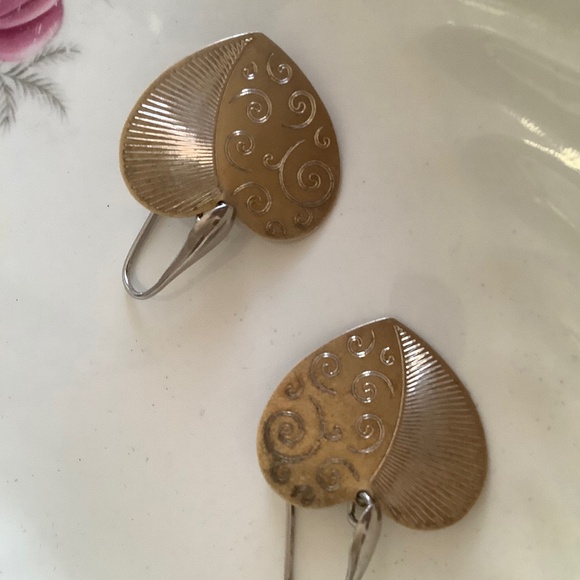Vintage 925 Heart shaped earrings - Picture 4 of 6